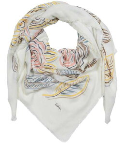 �G�R�[ ���f�B�[�X �A�N�Z�T���[ �}�t���[�E�X�g�[���E�X�J�[�t Echo Gestural Rose Square Scarf Cream �N���[��