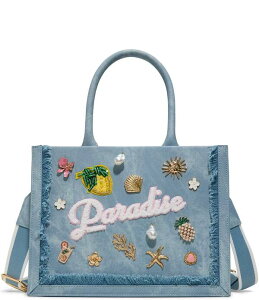 �A���h ���f�B�[�X �o�b�O �f�j�� ALDO Paradise Denim Embellished Tote Bag Denim �f�j��