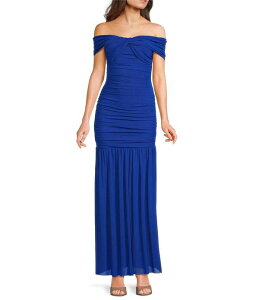 �����Y ���f�B�[�X �g�b�v�X �����s�[�X �M���U�[ ���b�V�� �}�L�V Lulus Harperuched Off-The-Shoulder Drop Waist Mesh Maxi Dress Royal Blue �u���[
