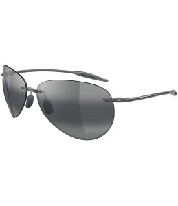 �}�E�C�W�� ���f�B�[�X �A�N�Z�T���[ �T���O���X�E�A�C�E�F�A �v���X�T�C�Y Maui Jim Unisex Sugar Beach PolarizedPlus2 63mm Teardrop Sunglasses Grey �O���[