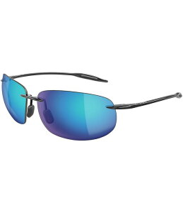 �}�E�C�W�� ���f�B�[�X �A�N�Z�T���[ �T���O���X�E�A�C�E�F�A �v���X�T�C�Y Maui Jim Unisex Breakwall PolarizedPlus2 64mm Rectangle Sunglasses Blue �u���[