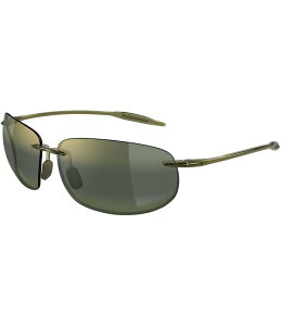 �}�E�C�W�� ���f�B�[�X �A�N�Z�T���[ �T���O���X�E�A�C�E�F�A �v���X�T�C�Y Maui Jim Unisex Breakwall PolarizedPlus2 64mm Rectangle Sunglasses Green �O���[��
