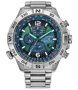 �V�`�Y�� ���f�B�[�X �A�N�Z�T���[ �r���v T�V���c Citizen Men's Promaster Eco-Drive Air Chronograph Stainlessteel Bracelet Watch Silver �V���o�[