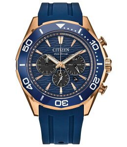 �V�`�Y�� ���f�B�[�X �A�N�Z�T���[ �r���v Citizen Men's Endeavor Chronograph Blue Strap Watch Blue �u���[