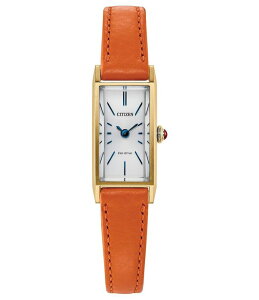 �V�`�Y�� ���f�B�[�X �A�N�Z�T���[ �r���v ���U�[ Citizen Women's Classic Fio Two Hand Leather Strap Watch Orange �I�����W
