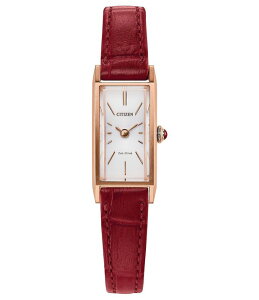 �V�`�Y�� ���f�B�[�X �A�N�Z�T���[ �r���v ���U�[ Citizen Women's Classic Fio Two Hand Leather Strap Watch Red ���b�h