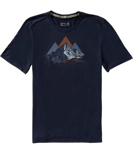 �X�}�[�g�E�[�� �����Y �g�b�v�X �V���c �O���t�B�b�N SmartWool Peak Bagger Active Short Sleeve Graphic T-Shirt Navy �l�C�r�[