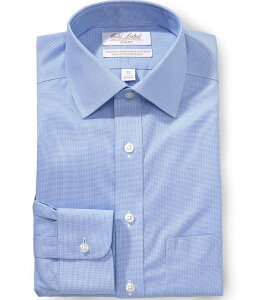���E���h�g�D���[�A���h���[�N �����Y �g�b�v�X �V���c �X�����t�B�b�g Gold Label Roundtree & Yorke Slim Fit Non Iron Spread Collar Houndstooth Dresshirt Medium Blue/White �z���C�g
