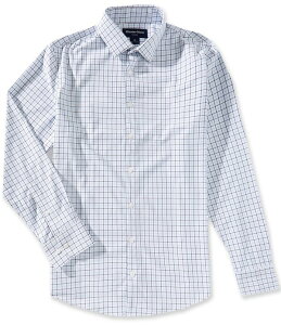 �~�Y�����C�� �����Y �g�b�v�X �V���c Mizzen+Main Leeward Wyatt Plaid Long Sleeve Woven Shirt Light Pastel Blue �u���[