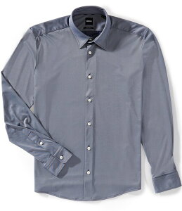�q���[�S�{�X �����Y �g�b�v�X �V���c Hugo Boss P-Liam Long Sleeve Woven Shirt Open Blue �u���[