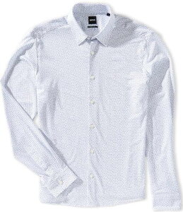 �q���[�S�{�X �����Y �g�b�v�X �V���c ���M�����[�t�B�b�g Hugo Boss P-Liam-K-F-261 Regular Fit Long Sleeve Woven Shirt Light/Pastel Purple �p�[�v��