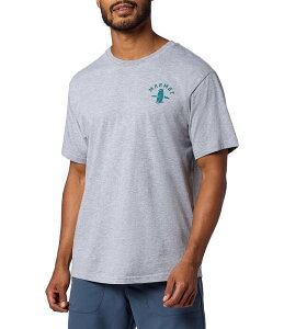 �}�[���b�g �����Y �g�b�v�X �V���c �N���[�l�b�N ���u �O���t�B�b�N Marmot Circle Critter Graphic Stretch Short Sleeve Ribbed Crew Neck T-Shirt Grey Heather �O���[
