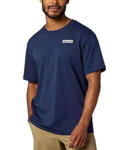 �}�[���b�g �����Y �g�b�v�X �V���c �N���[�l�b�N ���u �O���t�B�b�N Marmot Scenic Graphic Stretch Ribbed Crew Neck Short Sleeve T-Shirt Nightfall Navy �l�C�r�[