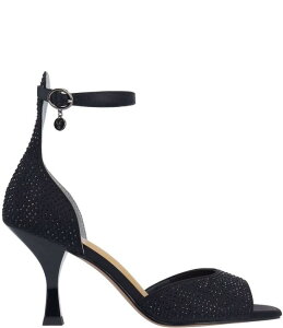 �W�F�C���j�[ ���f�B�[�X �V���[�Y �T���_�� �T�e�� �A���N�� J. Renee Lantana Satin Rhinestone Ankle Strap Dressandals Black �u���b�N