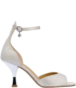 �W�F�C���j�[ ���f�B�[�X �V���[�Y �T���_�� �T�e�� �A���N�� J. Renee Lantana Satin Rhinestone Ankle Strap Dressandals Light Grey �O���[