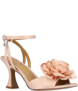 �W�F�C���j�[ ���f�B�[�X �V���[�Y �q�[�� �T���_�� �T�e�� �A���N�� J. Renee Pomeline Satin Ankle Strap Rose Dressandals Light Pink �s���N