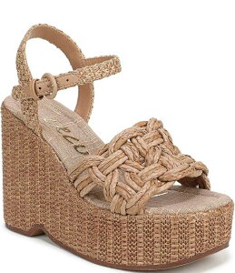 �T���G�f���}�� ���f�B�[�X �V���[�Y �T���_�� �v���b�g�t�H�[�� �A���N�� Circus NY by Sam Edelman Jackie Twisted Rope Ankle Wraplatform Wedge Sandals Light Golden Caramel/Amber Sand �A���o�[