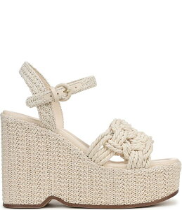 �T���G�f���}�� ���f�B�[�X �V���[�Y �T���_�� �v���b�g�t�H�[�� �A���N�� Circus NY by Sam Edelman Jackie Twisted Rope Ankle Wraplatform Wedge Sandals Vanilla Bean