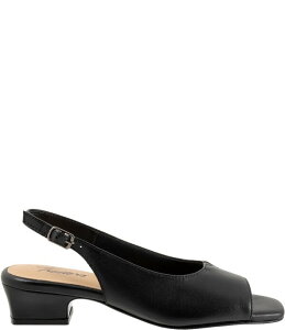 �g���b�^�[�Y ���f�B�[�X �V���[�Y �T���_�� ���U�[ Trotters Dawn Leather Slingback Sandals Black �u���b�N