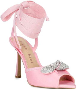 �W�����r�j ���f�B�[�X �V���[�Y �T���_�� �T�e�� ���[�X Gianni Bini Gardner Satin Lace Up Dressandalsirena Pink �s���N