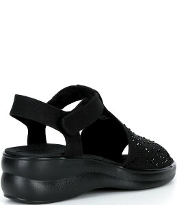 �A���b�N�X�}���[ ���f�B�[�X �V���[�Y �T���_�� �v���b�g�t�H�[�� Alex Marierica Washable Jewel Embellished Platform Sandals Black �u���b�N