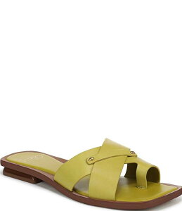 �t�����R�T���g ���f�B�[�X �V���[�Y �T���_�� ���U�[ Sarto by Franco Sarto Etta Leather Toe Loop Flat Sandals Green �O���[��
