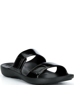 �G�C�g���b�N�X ���f�B�[�X �V���[�Y �p���v�X �T���_�� Aetrex Kaia Banded EVA Hook-and-Loop Slide Sandals Black Gloss �u���b�N