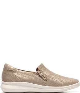 �N���[�N�X ���f�B�[�X �V���[�Y �X�j�[�J�[ �X�G�[�h Clarks Artisan Lynell Sky Nubuck Suede Side Ziperforated Slip On Sneakers Gold �S�[���h