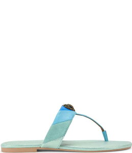 �J�[�g�W�F�C�K�[�����h�� ���f�B�[�X �V���[�Y �T���_�� �J���[�u���b�N ���S Kurt Geiger London Kensington Colorblock Logo T-Bar Sandals Blue �u���[