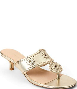 �W���b�N���W���[�X ���f�B�[�X �V���[�Y �q�[�� �T���_�� �g�[�� ���U�[ Jack Rogers Jacks Metallic Leather Kitten Heel Thong Sandals Platinum ���^���b�N