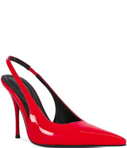 �A�U���A ���� ���f�B�[�X �V���[�Y �q�[�� Azalea Wang Sylva Patent Pointed Toe Slingback Pumps Red ���b�h