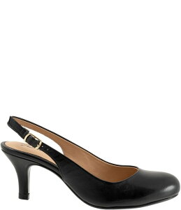 �g���b�^�[�Y ���f�B�[�X �V���[�Y �p���v�X ���U�[ Trotters Lexi Leather Slingback Pumps Black �u���b�N
