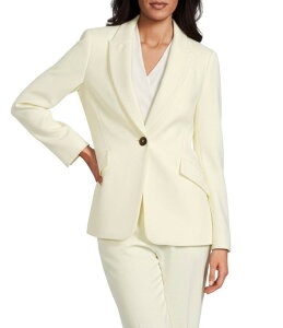 �A���N���C�� ���f�B�[�X �A�E�^�[ �R�[�g �v�` �W���P�b�g Anne Klein Petite One Button Fitted Peak Lapel Jacket Whisper Yellow �C�G���[
