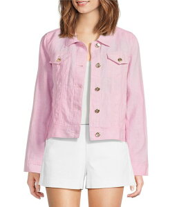 �����[�s�����b�c�@�[ ���f�B�[�X �A�E�^�[ �R�[�g ���l�� �W���P�b�g Lilly Pulitzer Seaspray Linen Point Collar Long Sleeve Jacket Conch Shell