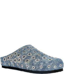 �A�U���A ���� ���f�B�[�X �V���[�Y �p���v�X �f�j�� Azalea Wang Marsha Denim Grommet Clogs Denim �f�j��