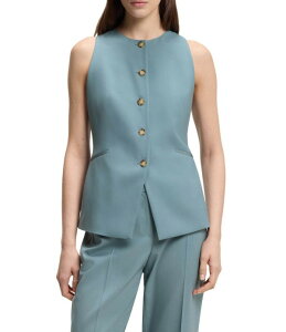 �q���[�S�{�X ���f�B�[�X �A�E�^�[ �x�X�g �N���[�l�b�N �m�[�X���[�u BOSS By Hugo Boss Juleran Coordinating Crew Neck Sleeveless Vest Bright Blue �u���[