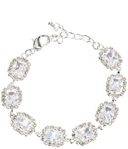 �Z�U���k ���f�B�[�X �A�N�Z�T���[ �u���X���b�g�E�o���O���E�A���N���b�g Cezanne Mix Stone Halo Line Bracelet Silver/Crystal �V���o�[