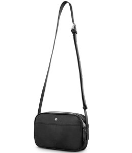 �T���\�i�C�g ���f�B�[�X �o�b�O ���U�[ Samsonite Mobile Solution 2 Leather Crossbody Bag Black �u���b�N