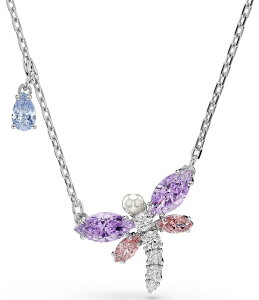 �X�����t�X�L�[ ���f�B�[�X �A�N�Z�T���[ �l�b�N���X�E�`���[�J�[ ���[�X Swarovski x Ariana Grande Crystal Dragonfly Short Pendant Necklace Silver/Pink �s���N