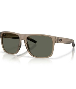 �R�X�^ ���f�B�[�X �A�N�Z�T���[ �T���O���X�E�A�C�E�F�A Men's Costa Del Mar 6S9013 Spearo XL 59mm Polarized Square Sunglasses Matte Brown Smoke/Gray �O���[
