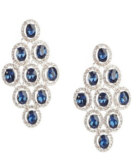 �Z�U���k ���f�B�[�X �A�N�Z�T���[ �s�A�X�E�C�������O Cezanne Montana Oval Crystal Pave Kite Drop Earringsilver/Montana �V���o�[