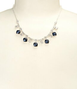 �Z�U���k ���f�B�[�X �A�N�Z�T���[ �l�b�N���X�E�`���[�J�[ ���[�X Cezanne Crystal Round Frontal Montana Stone Drop Collar Necklace Silver/Montana �V���o�[