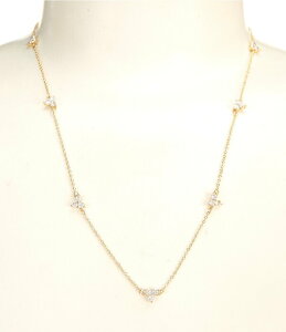 �A���i&�A���@ ���f�B�[�X �A�N�Z�T���[ �l�b�N���X�E�`���[�J�[ ���[�X Anna & Ava Waterproof Cubic Zirconia Stone Cluster Chainecklace Crystal/Gold �S�[���h