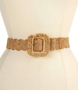 �T���G�f���}�� ���f�B�[�X �A�N�Z�T���[ �x���g Sam Edelman 1.5 Raffia Scallop Edge Woven Belt Natural