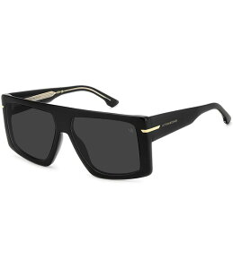 ���B�N�g���A �x�b�J�� ���f�B�[�X �A�N�Z�T���[ �T���O���X�E�A�C�E�F�A Victoria Beckham Women's 7000S 59mm Rectangle Sunglasses Black/Grey �u���b�N