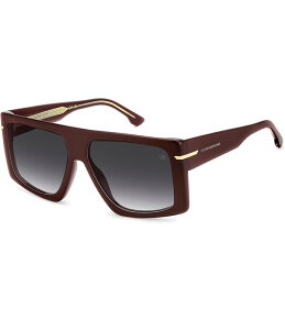 ���B�N�g���A �x�b�J�� ���f�B�[�X �A�N�Z�T���[ �T���O���X�E�A�C�E�F�A Victoria Beckham Women's 7000S 59mm Rectangle Gradient Sunglasses Burgundy/Dark Grey �O���[