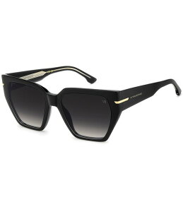 ���B�N�g���A �x�b�J�� ���f�B�[�X �A�N�Z�T���[ �T���O���X�E�A�C�E�F�A Victoria Beckham Women's 7002S 57mm Square Sunglasses Black/Dark Grey �u���b�N