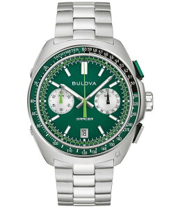 �u���o ���f�B�[�X �A�N�Z�T���[ �r���v T�V���c Bulova Men's Racer Chronograph Stainlessteel Bracelet Watch Silver �V���o�[