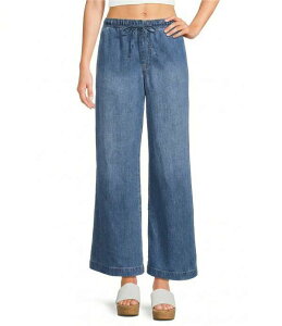 �J�b�p�[�L�[ ���f�B�[�X �{�g���X �J�W���A���p���c ���C�h���b�O �f�j�� Copper Key Drawstring Wide Leg Denim Pants Dark Wash �f�j��