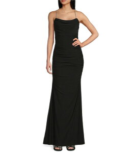 �~�b�h�i�C�g �h�[�� ���f�B�[�X �g�b�v�X �����s�[�X Midnight Doll Rhinestone Strap Scoop Neck Dress Black �u���b�N
